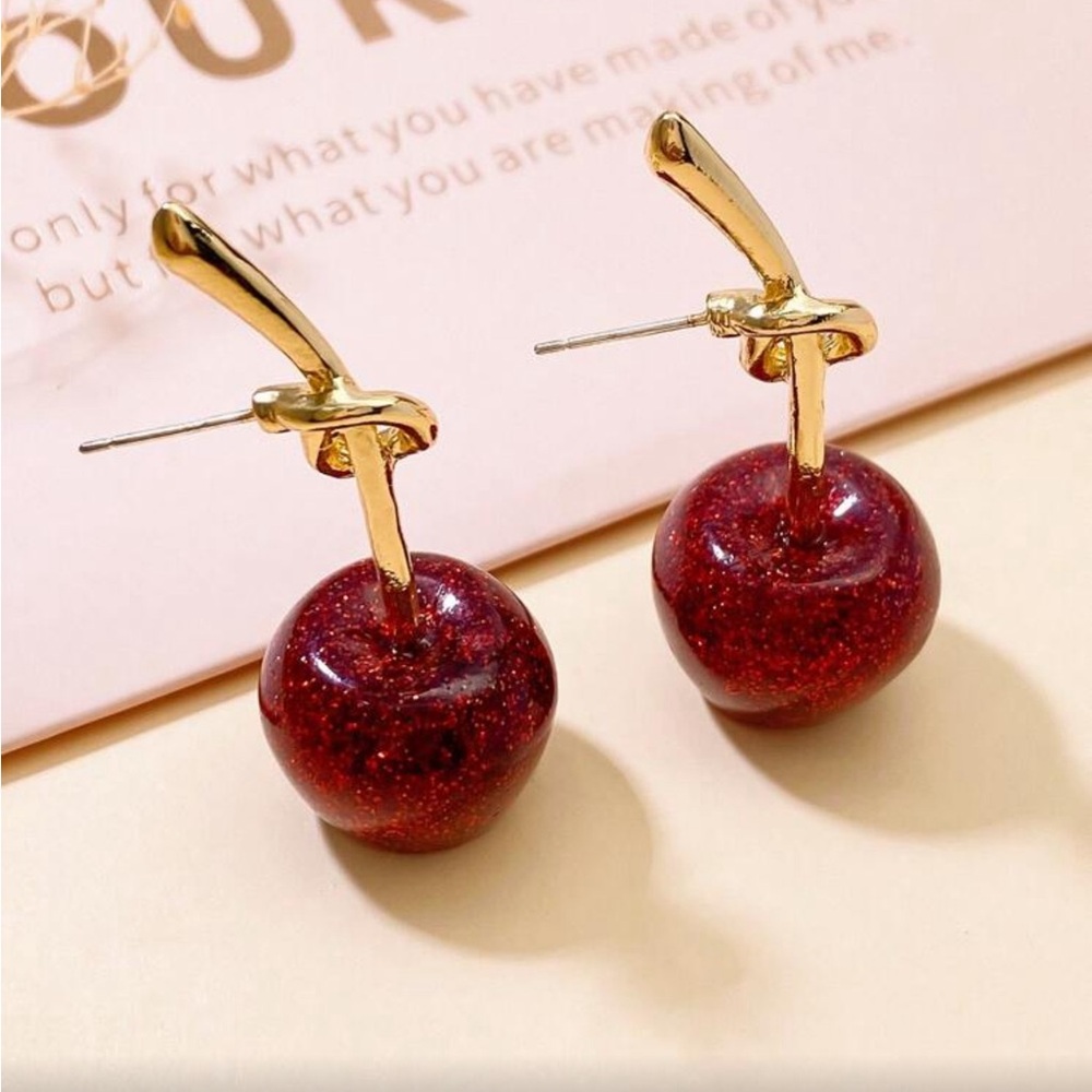 Candy Apple Earrings
